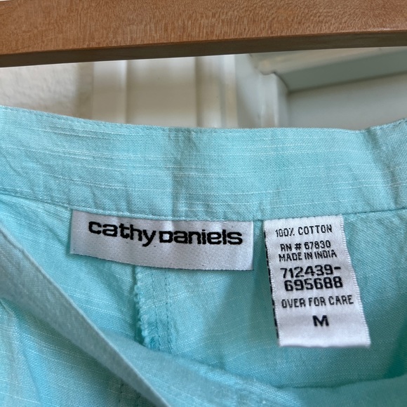 NEW CATHY DANIELS COTTON CAPRIS PANTS - Picture 3 of 3